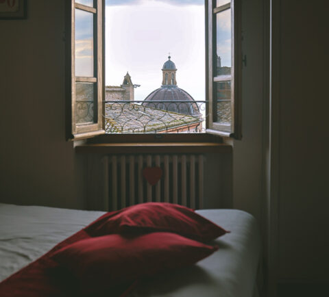 Appartamento vacanza Rosso Giotto - la vista della Cupola di Chiesa Nuova - Assisi