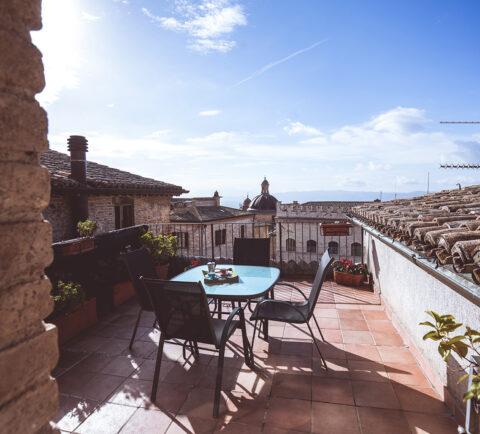 Casa vacanza nel centro di Assisi terrazza con vista meravigliosa